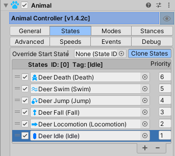 Animal states