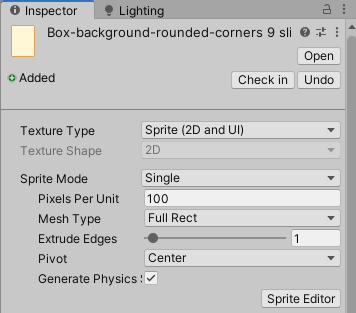 Background import settings
