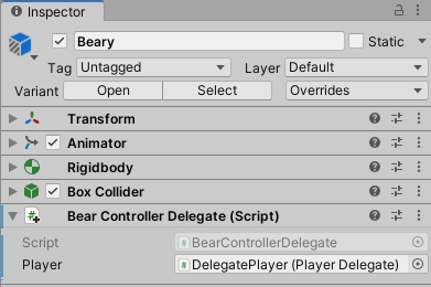 Bear GameObject
