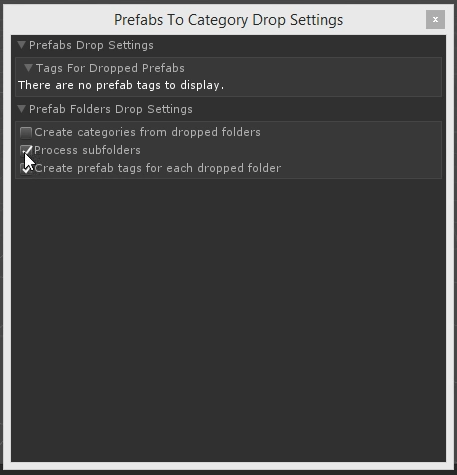 Create tags from subfolders