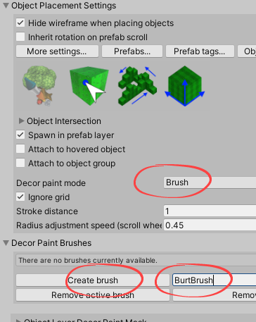 Creating brush