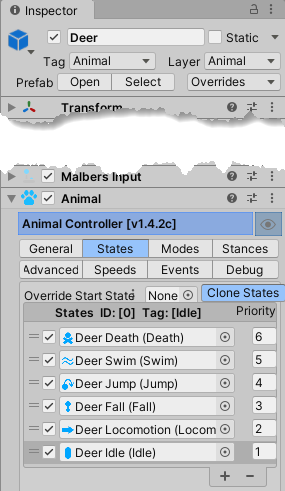 Deer states