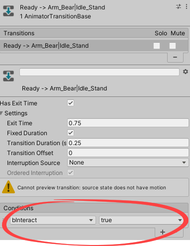 Enter stand animation