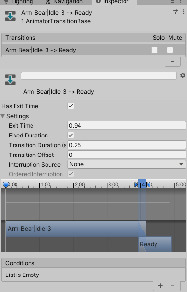 Idle 3 to ready transition