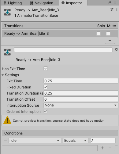 Idle 3 transition