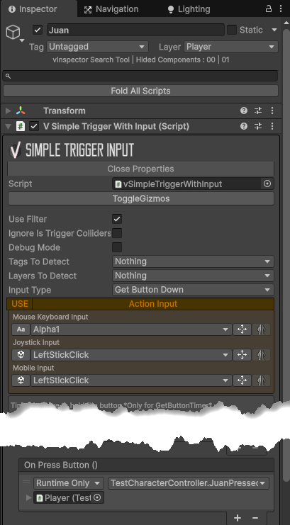 Juan InVector game object