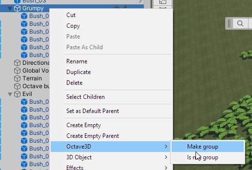 Make a group from existing GO