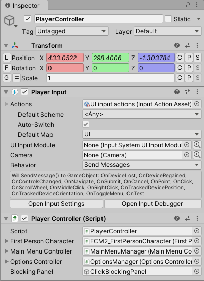 Player controller