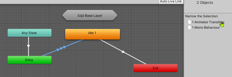 Select animation transition